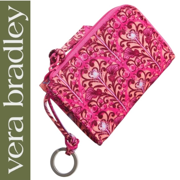 Vera Bradley Wicked Zip Card Pouch in Bewitching Pink | NWT - Picture 1 of 13